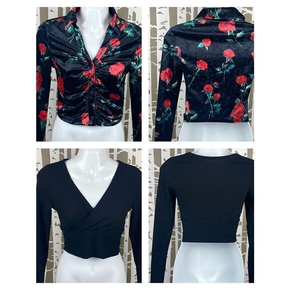 SHEIN 2 Piece LOT of Cropped Tops sz XS - Picture 1 of 13